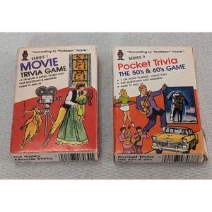 Hoyle Pocket Trivia Movie & 50s 60s Game Set Series 1 9 Vintage 1984 Good